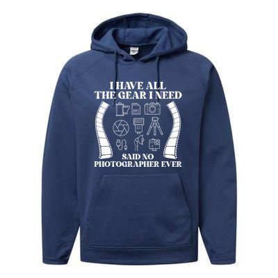 Photography Lover Funny Photo Camera Photographer Gift Performance Fleece Hoodie