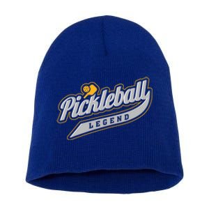 Pickleball Legend Funny Saying Dinking Hobby Sports Cute Gift Short Acrylic Beanie