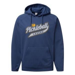 Pickleball Legend Funny Saying Dinking Hobby Sports Cute Gift Performance Fleece Hoodie