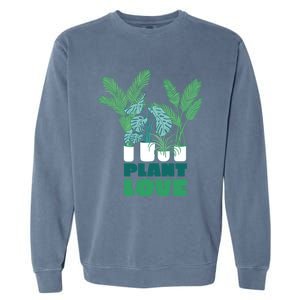 Plant Lover Fern Monstera Gift Garment-Dyed Sweatshirt