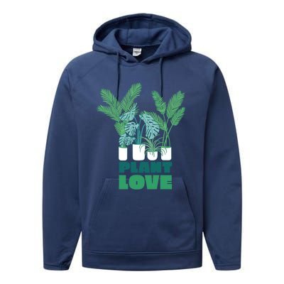 Plant Lover Fern Monstera Gift Performance Fleece Hoodie