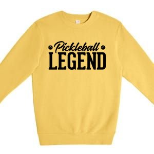 Pickleball Legend Funny Team Ball Sports Gift Premium Crewneck Sweatshirt