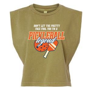 Pickleball Legend Funny Dinking Hobby Sports Gift Garment-Dyed Women's Muscle Tee