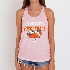 Pickleball Legend Funny Dinking Hobby Sports Gift Women's Knotted Racerback Tank