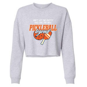 Pickleball Legend Funny Dinking Hobby Sports Gift Cropped Pullover Crew