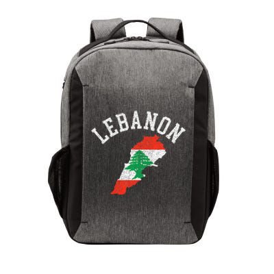 Patriotic Lebanon Flag Map Distressed Vector Backpack