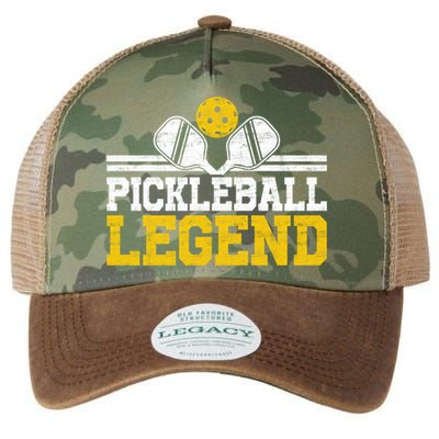Pickleball Legend Funny Vintage Distressed Meaningful Gift Legacy Tie Dye Trucker Hat