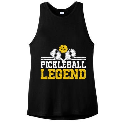 Pickleball Legend Funny Vintage Distressed Meaningful Gift Ladies PosiCharge Tri-Blend Wicking Tank