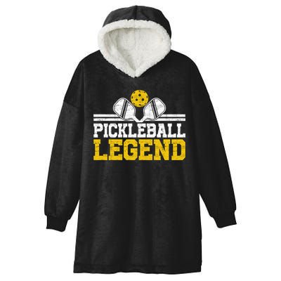 Pickleball Legend Funny Vintage Distressed Meaningful Gift Hooded Wearable Blanket