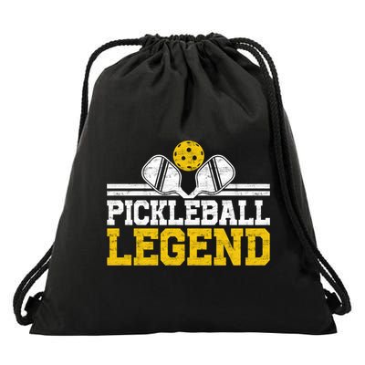 Pickleball Legend Funny Vintage Distressed Meaningful Gift Drawstring Bag