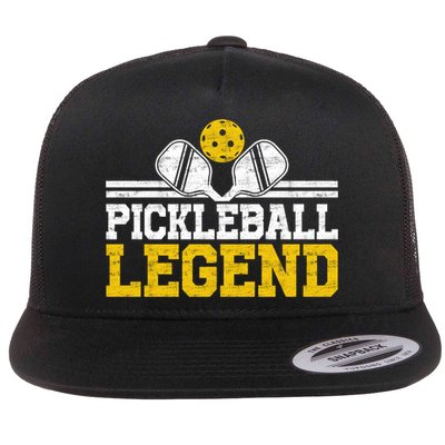 Pickleball Legend Funny Vintage Distressed Meaningful Gift Flatbill Hat