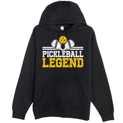 Pickleball Legend Funny Vintage Distressed Meaningful Gift Premium Pullover Hoodie