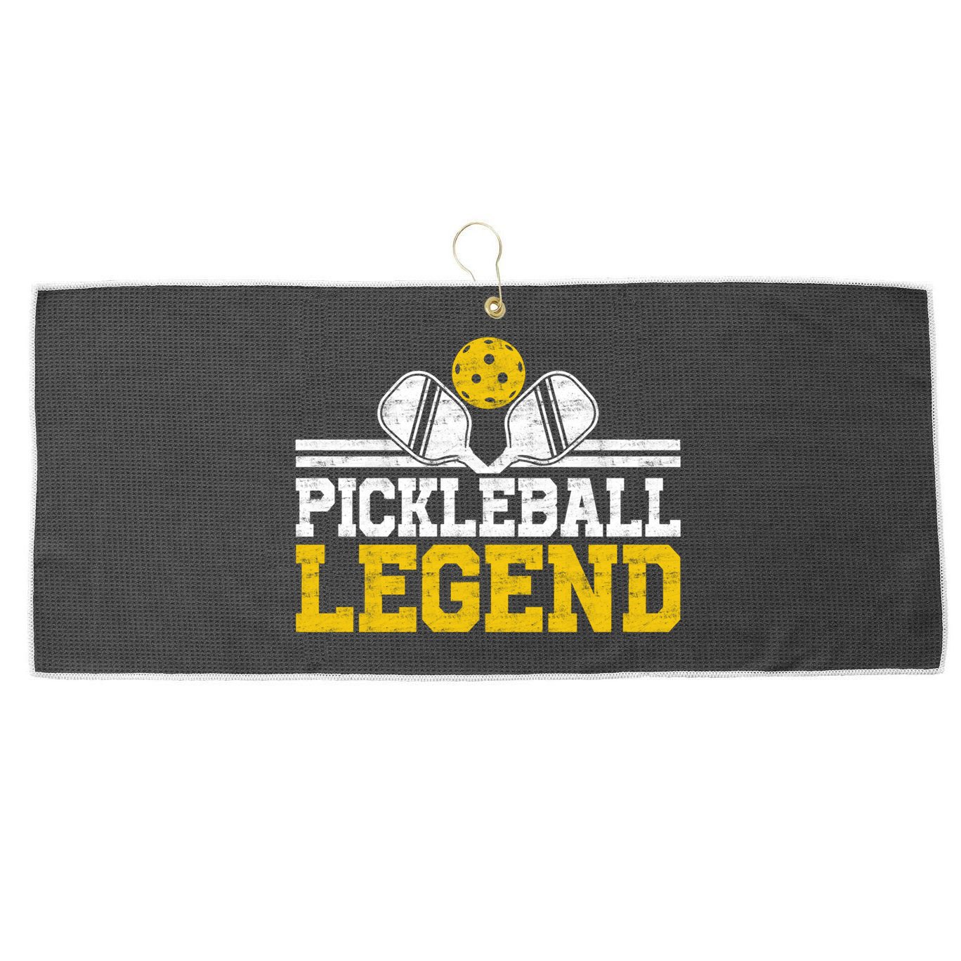 Pickleball Legend Funny Vintage Distressed Meaningful Gift Large Microfiber Waffle Golf Towel