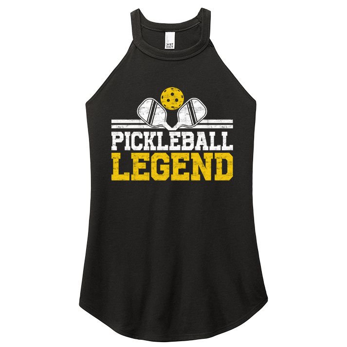 Pickleball Legend Funny Vintage Distressed Meaningful Gift Women's Perfect Tri Rocker Tank