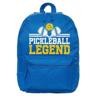 Pickleball Legend Funny Vintage Distressed Meaningful Gift 16 in Basic Backpack