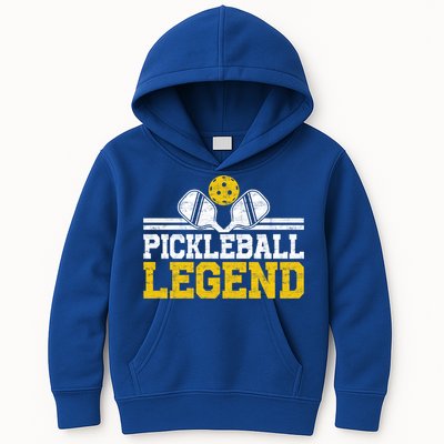 Pickleball Legend Funny Vintage Distressed Meaningful Gift Kids Hoodie