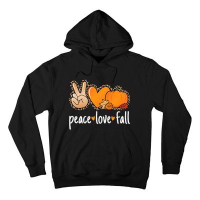 Peace Love Fall Pumpkin Autumn Thanksgiving Hoodie