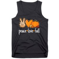 Peace Love Fall Pumpkin Autumn Thanksgiving Tank Top