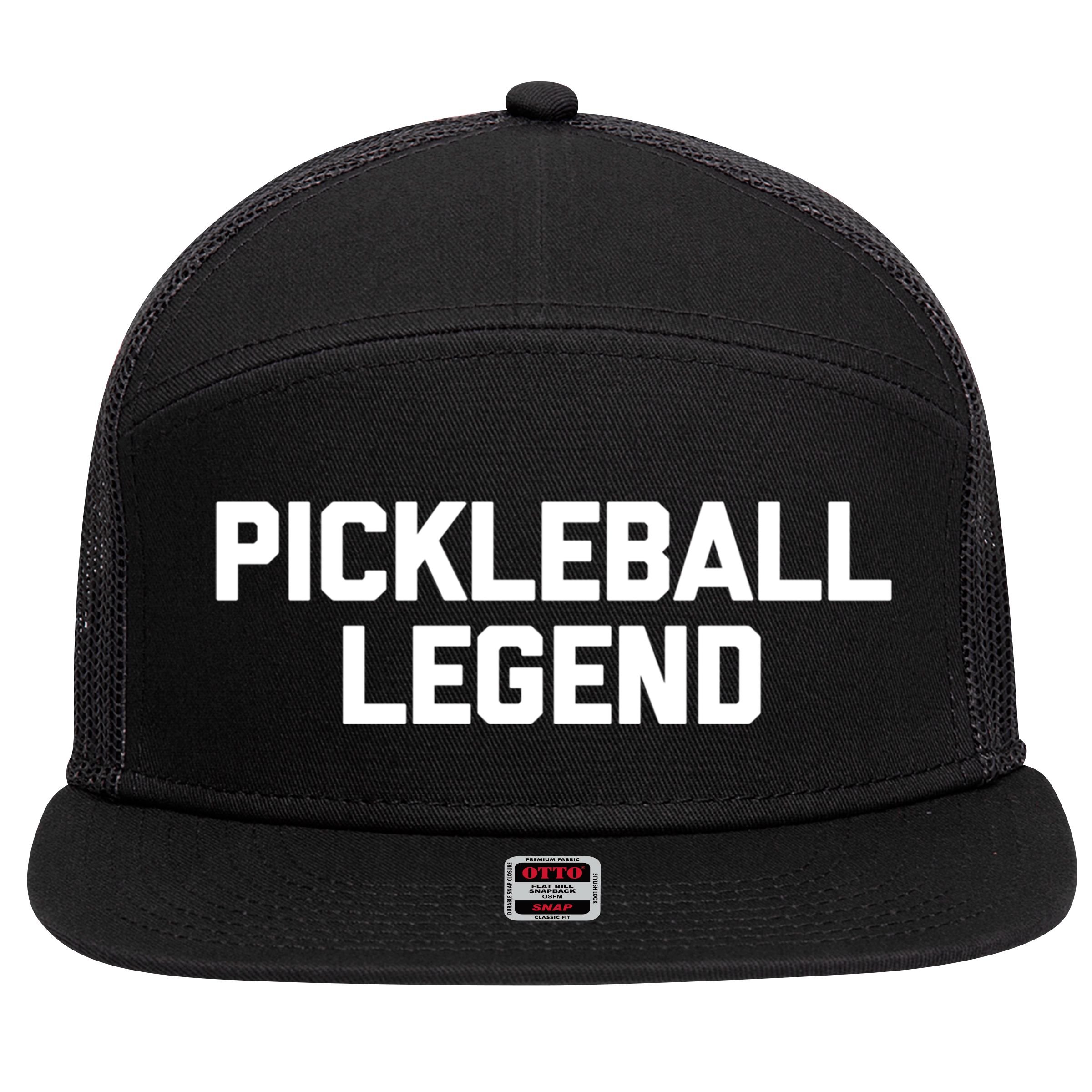 Pickleball Legend Funny Saying Sarcastic Novelty Pickleball Funny Gift 7 Panel Mesh Trucker Snapback Hat