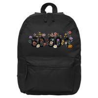 President Liberal Floral 50501 50Protest 50States 1Movement 16 in Basic Backpack