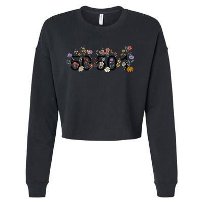 President Liberal Floral 50501 50Protest 50States 1Movement Cropped Pullover Crew