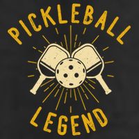 Pickleball Legend Funny Pickleball Gift 7 Panel Mesh Trucker Snapback Hat