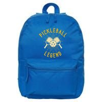 Pickleball Legend Funny Pickleball Gift 16 in Basic Backpack