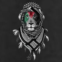 Palestinian Lion Free Palestine Free Gaza Palestine Flag 7 Panel Mesh Trucker Snapback Hat