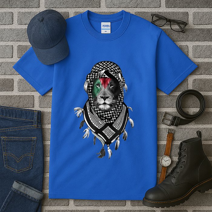 Palestinian Lion Free Palestine Free Gaza Palestine Flag Tall T-Shirt