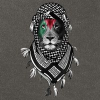 Palestinian Lion Free Palestine Free Gaza Palestine Flag Cotton Canvas Backpack