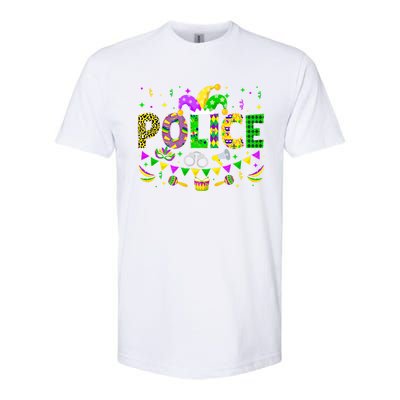 Police Lover Funny Mardi Gras Carnival Party Gift Softstyle® CVC T-Shirt