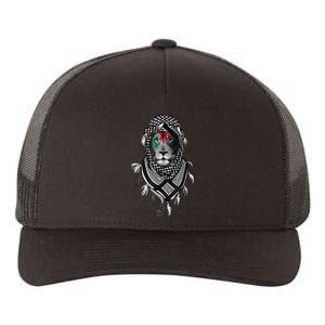 Palestinian Lion Free Palestine Free Gaza Palestine Flag Yupoong Adult 5-Panel Trucker Hat