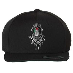 Palestinian Lion Free Palestine Free Gaza Palestine Flag Wool Snapback Cap