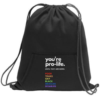 Pro Life Feminist Rights Protest Sweatshirt Cinch Pack Bag