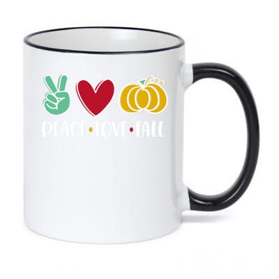 Peace Love Fall Cute 11oz Black Color Changing Mug