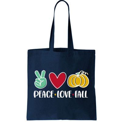 Peace Love Fall Cute Tote Bag