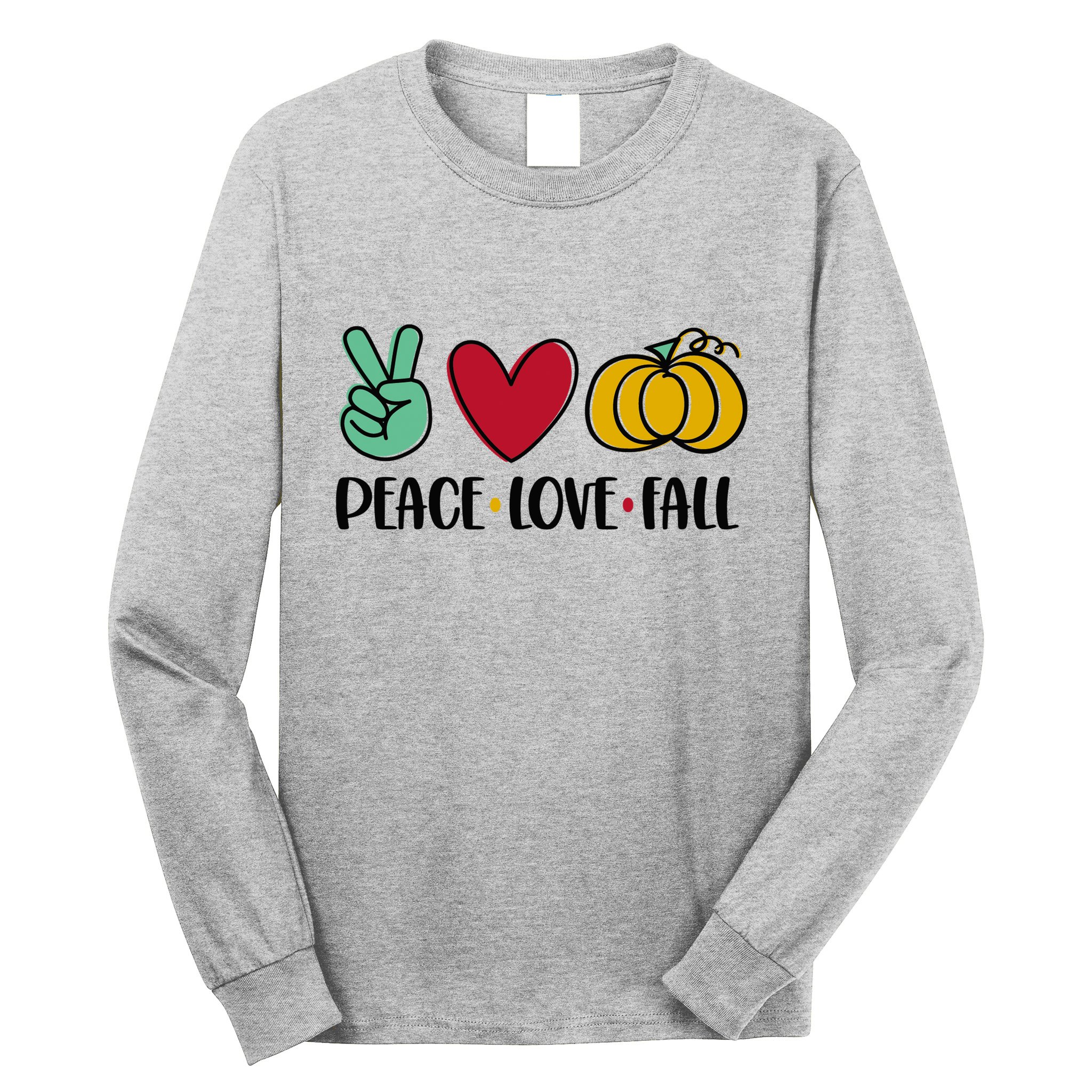 Peace Love Fall Cute Long Sleeve Shirt