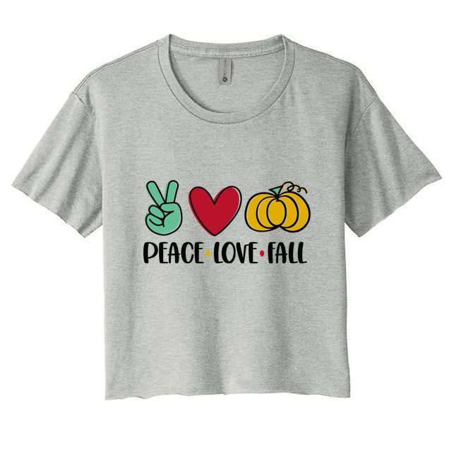 Peace Love Fall Cute Crop Top