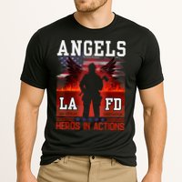 Proud La Firefighters Lafd Los Angeles Firefighters Hero Usa Cooling Performance Crew T-Shirt