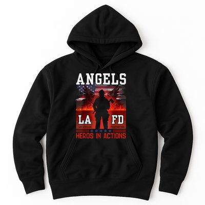 Proud La Firefighters Lafd Los Angeles Firefighters Hero Usa Hoodie