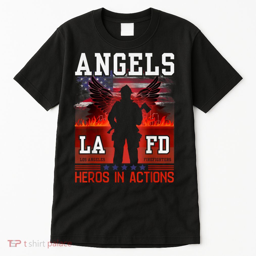 Proud La Firefighters Lafd Los Angeles Firefighters Hero Usa Tall T-Shirt