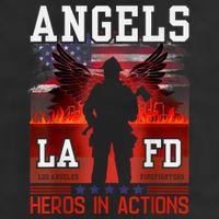 Proud La Firefighters Lafd Los Angeles Firefighters Hero Usa Adult Drive Performance Visor