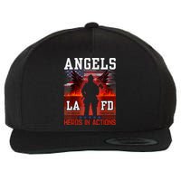 Proud La Firefighters Lafd Los Angeles Firefighters Hero Usa Wool Snapback Cap