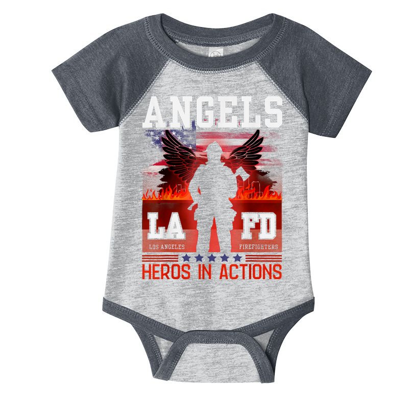 Proud La Firefighters Lafd Los Angeles Firefighters Hero Usa Infant Baby Jersey Bodysuit