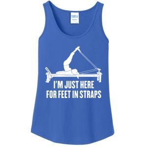 Pilates Lover Funny IM Just Here For Feet In Straps Gift Ladies Essential Tank