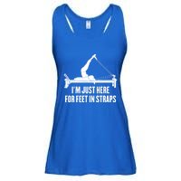 Pilates Lover Funny IM Just Here For Feet In Straps Gift Ladies Essential Flowy Tank