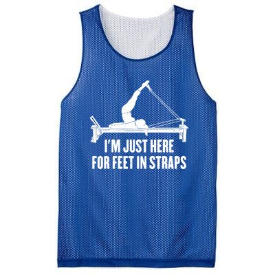 Pilates Lover Funny IM Just Here For Feet In Straps Gift Mesh Reversible Basketball Jersey Tank