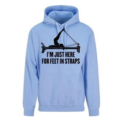 Pilates Lover Funny IM Just Here For Feet In Straps Gift Unisex Surf Hoodie