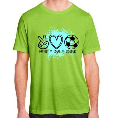 Peace Love Football Cool Gift Adult ChromaSoft Performance T-Shirt