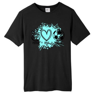 Peace Love Football Cool Gift Tall Fusion ChromaSoft Performance T-Shirt